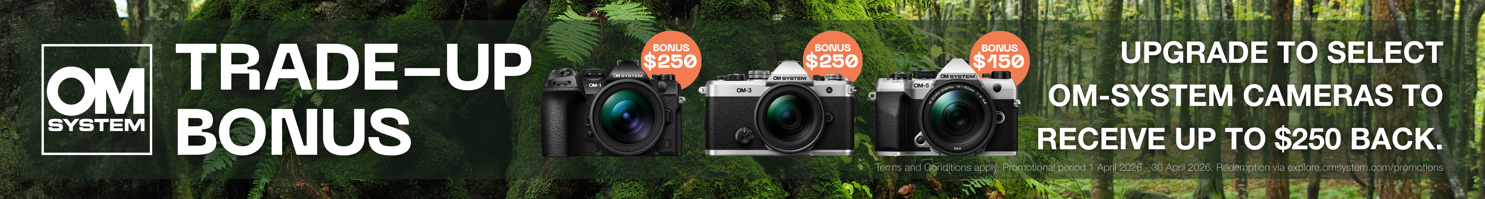 OM SYSTEM "TRADE UP BONUS" (Basically Cashback)